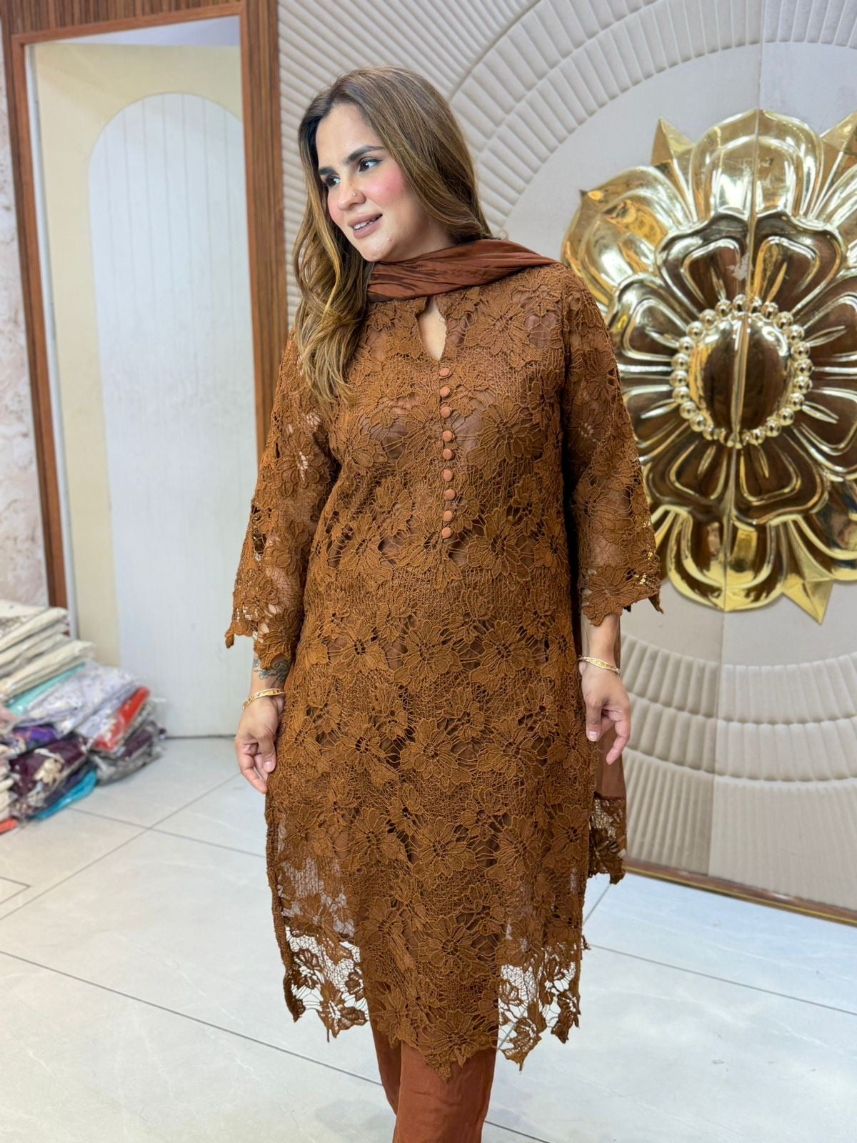 Beautiful crochet suit pc 3200