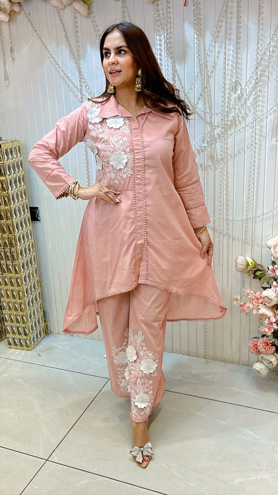Beautiful 3D Flower Co-Ord Set PC1374