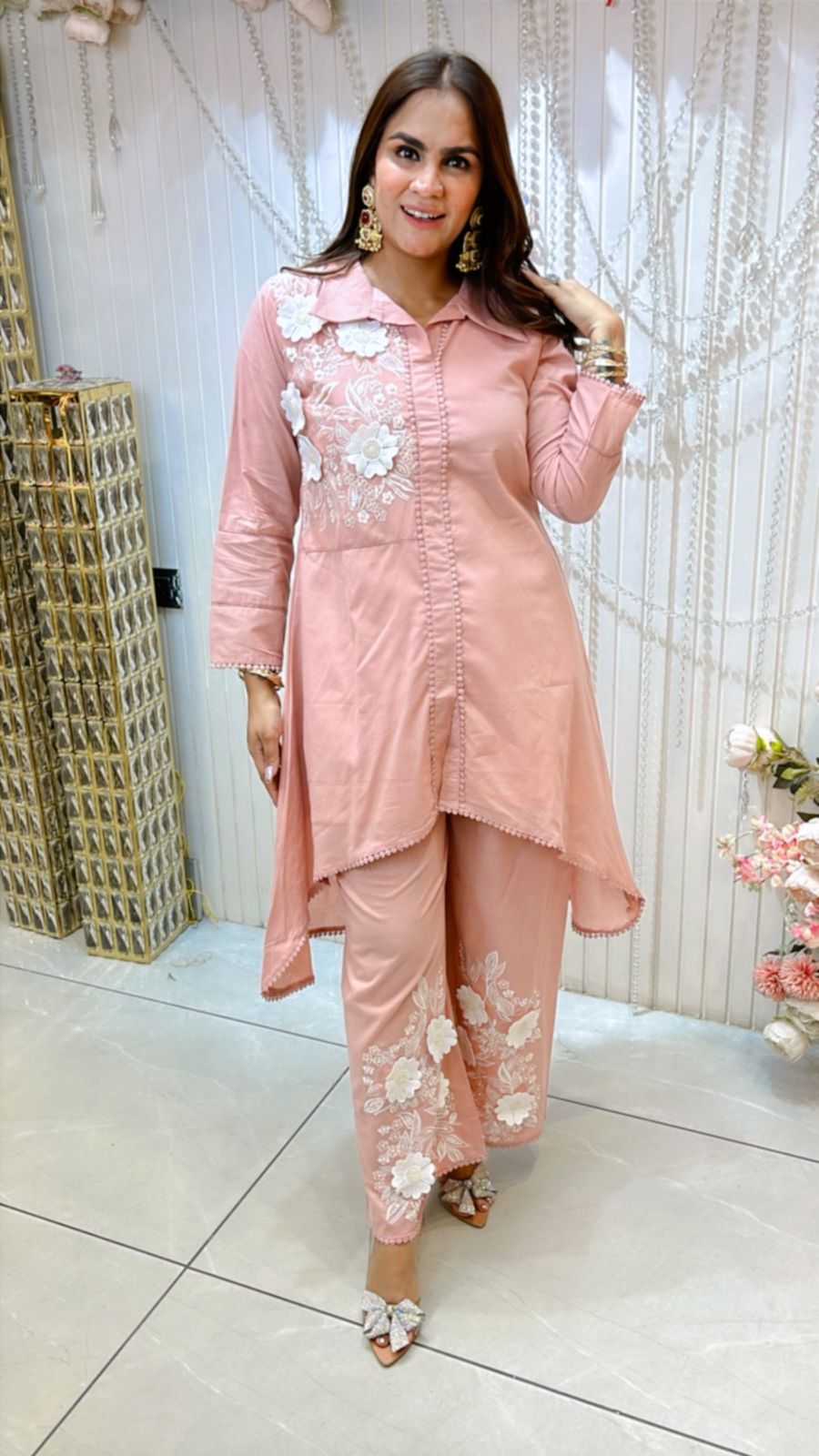 Beautiful 3D Flower Co-Ord Set PC1374