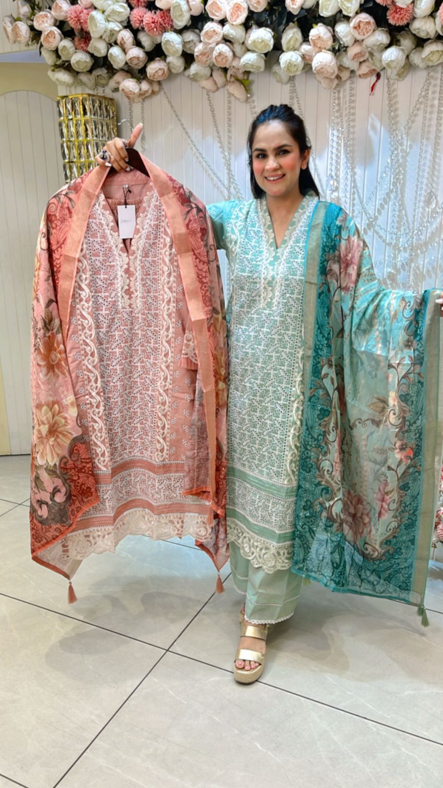Beautiful Chicken Lace Palazzo Suit PC1023