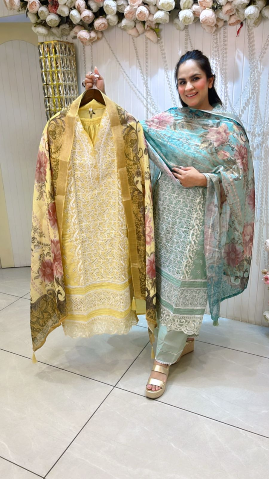 Beautiful Chicken Lace Palazzo Suit PC1023