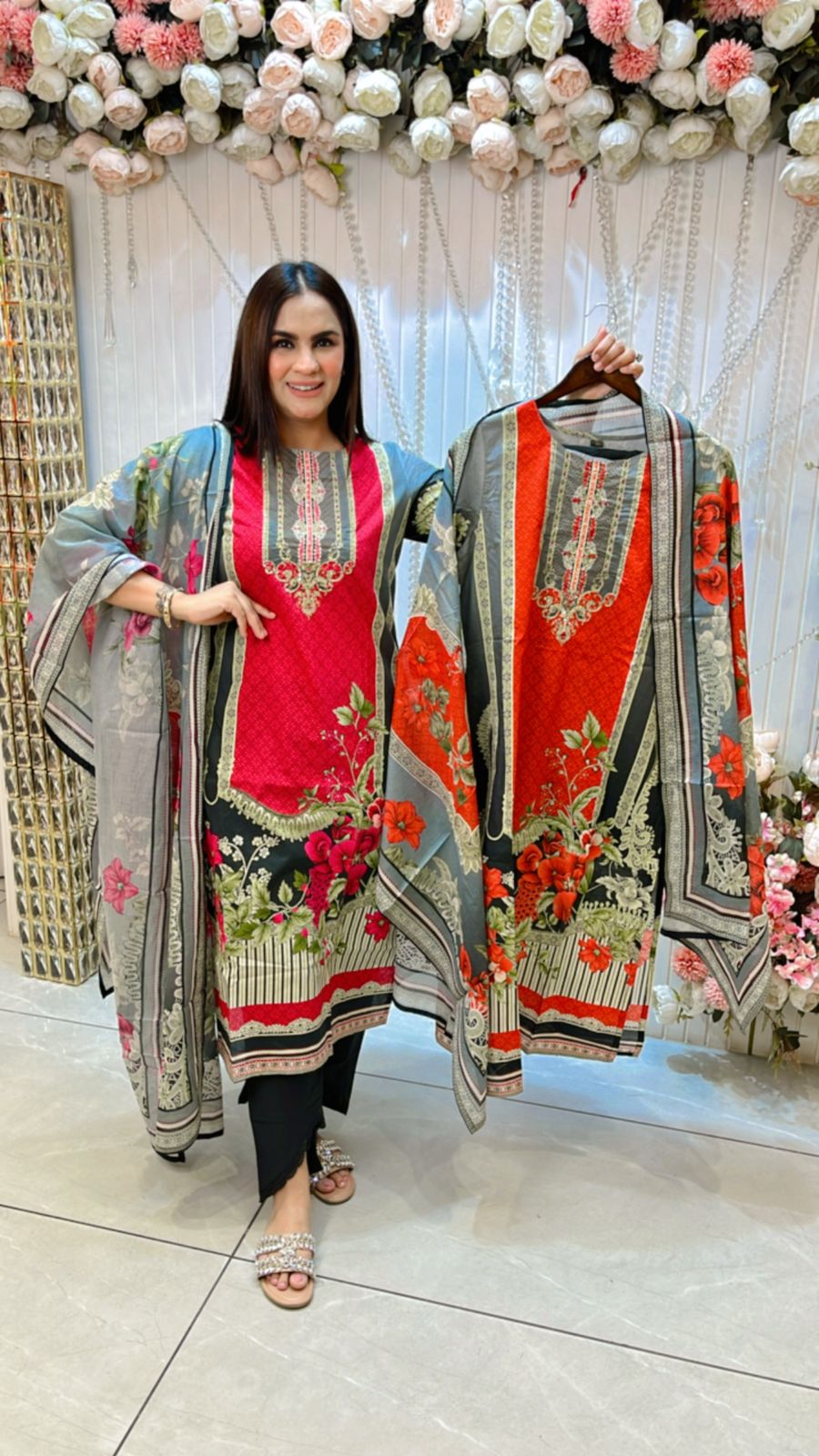 Beautiful Floral Print Suit PC1008