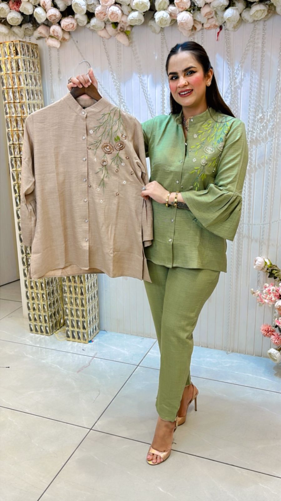 Beautiful Co-Ord Set With Umbrella Sleeves PC1207