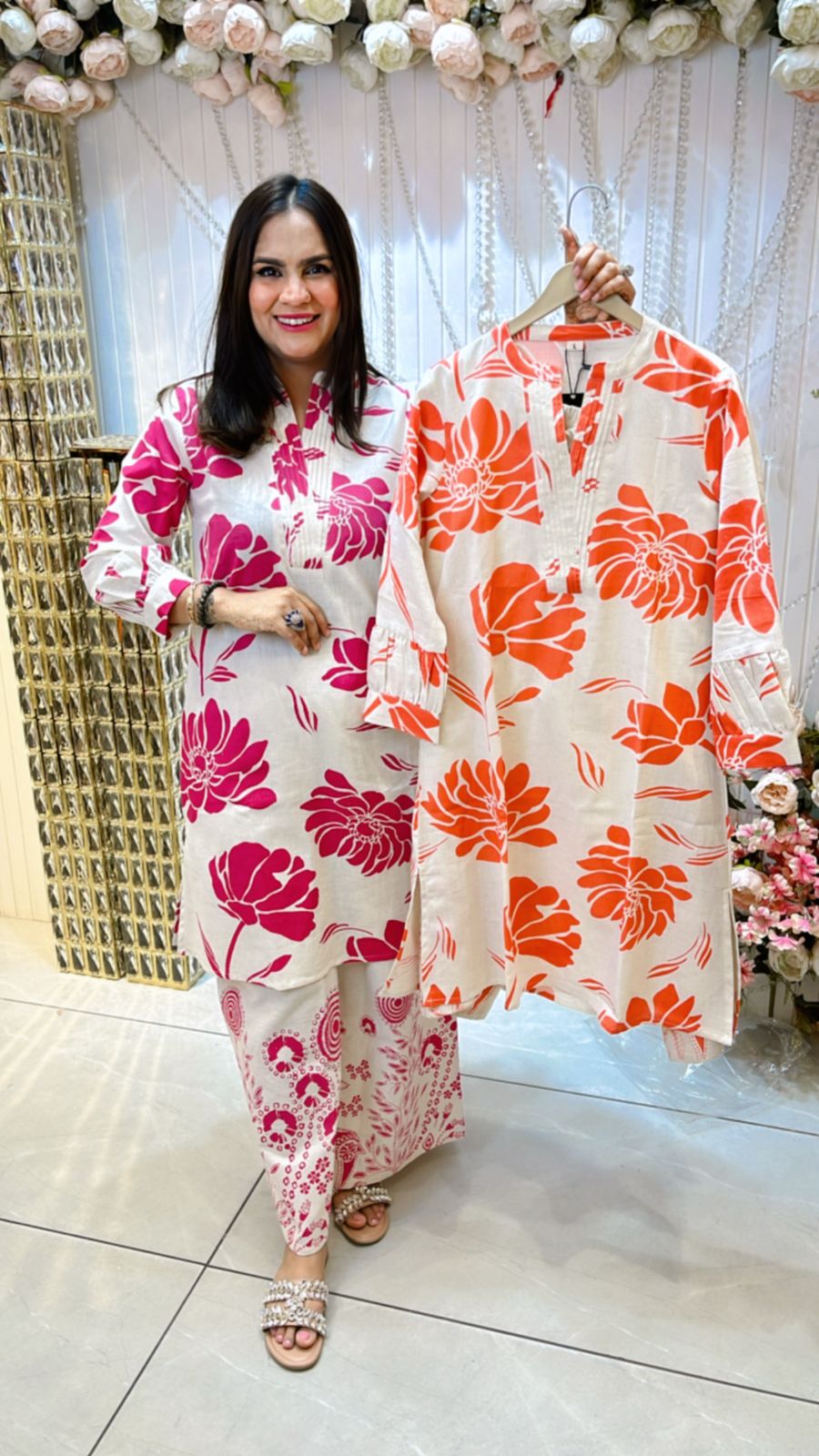Beautiful Cotton Floral Suit PC938