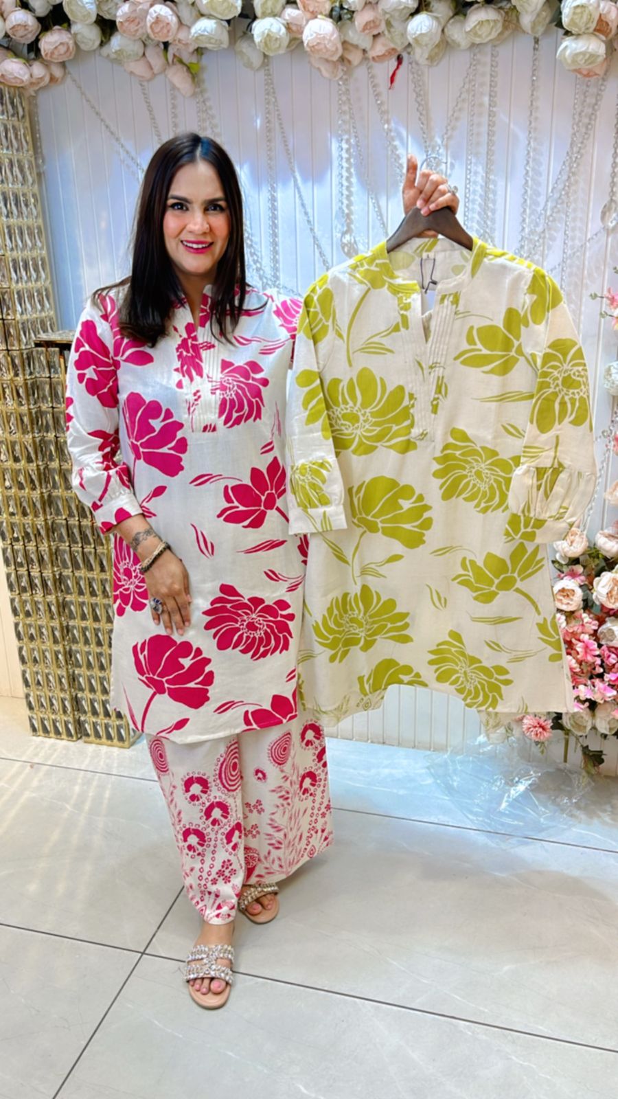 Beautiful Cotton Floral Suit PC938