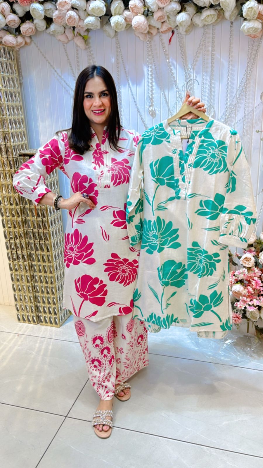 Beautiful Cotton Floral Suit PC938