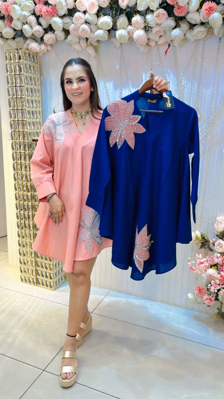 Beautiful Dress With Cute Flowers PC920