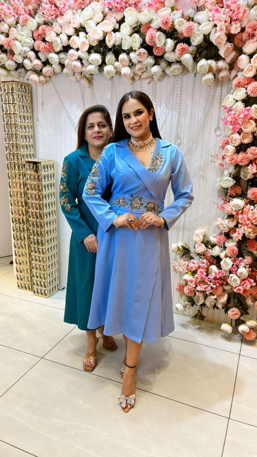Beautiful Floral Design Dress PC720