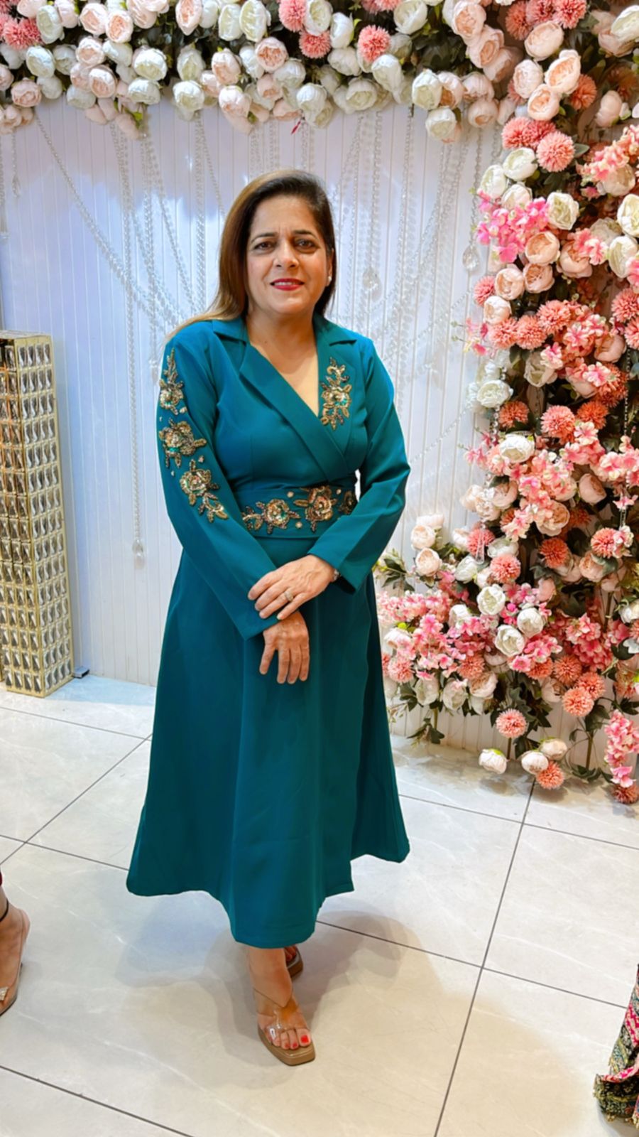 Beautiful Floral Design Dress PC720