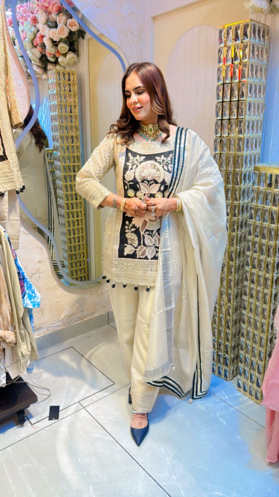 Beautiful Hand Embroidery Suit PC1455