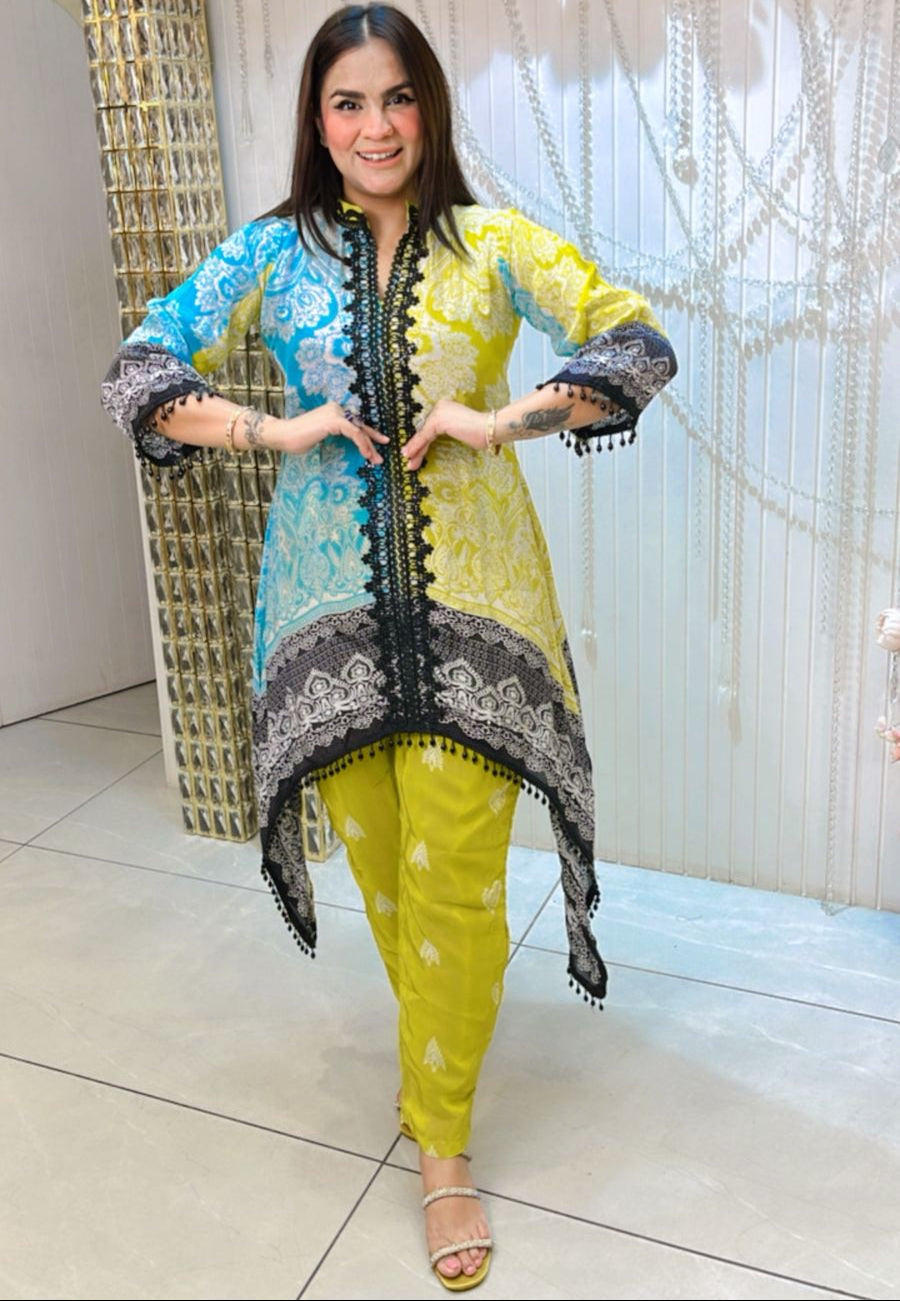 Beautiful Lace Work Co-Ord Set PC1105