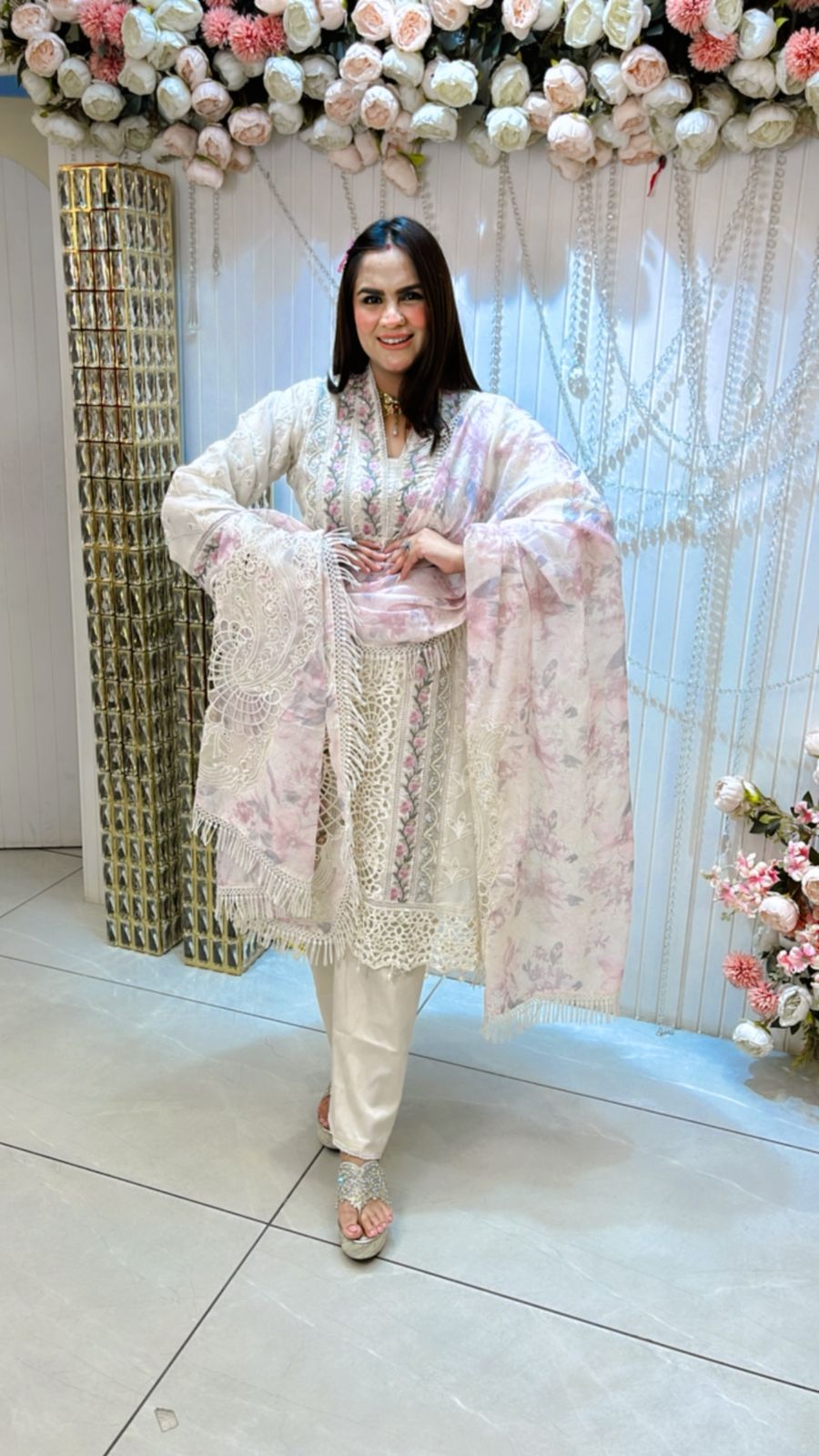 Beautiful Lace Work Suit PC1082