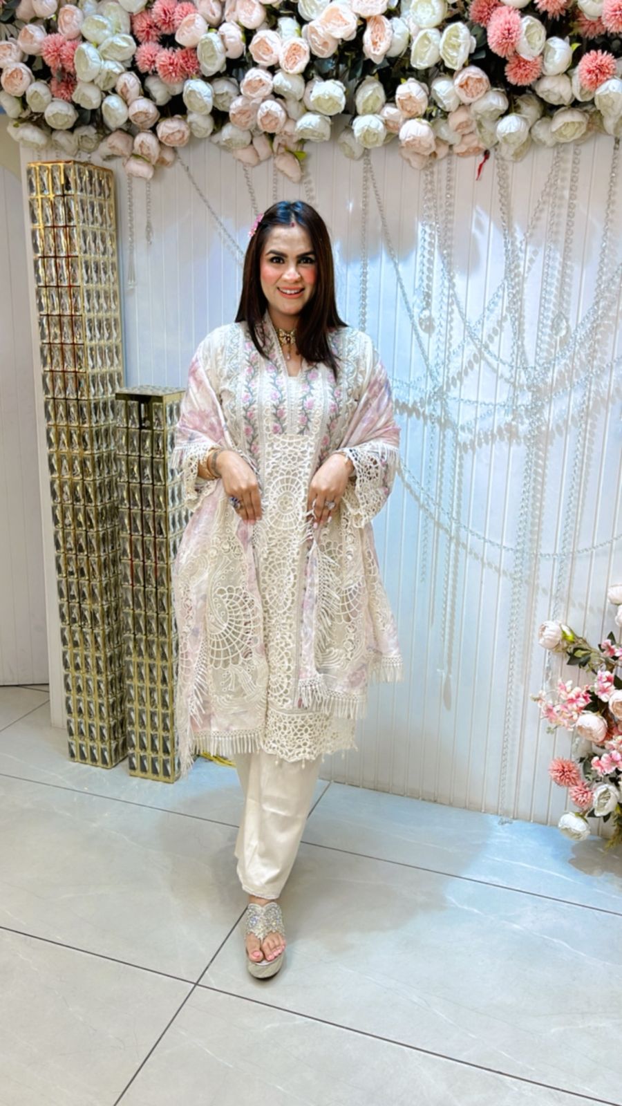 Beautiful Lace Work Suit PC1082