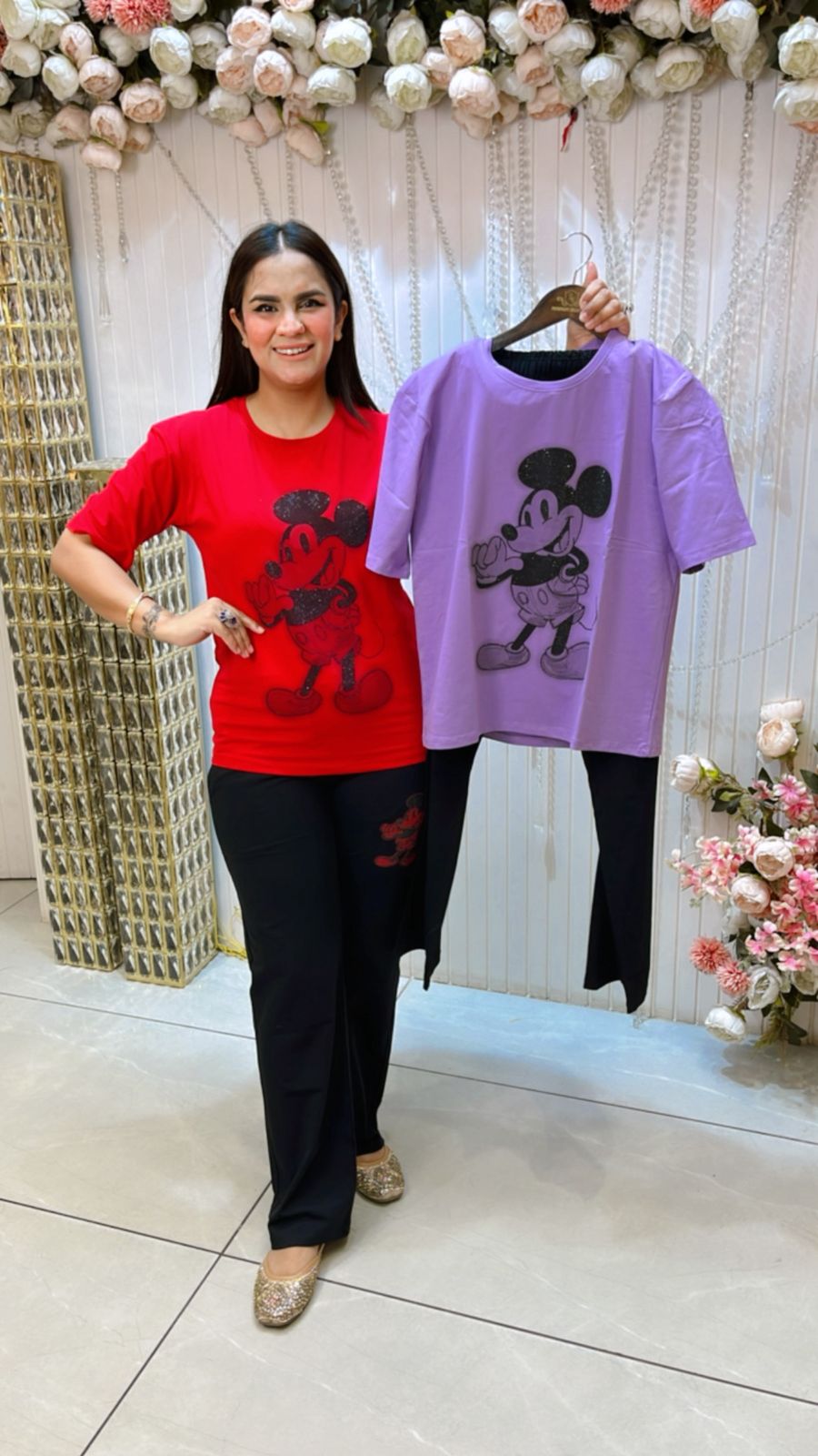 Beautiful Mickey Mouse Print Co-Ord Set PC1110