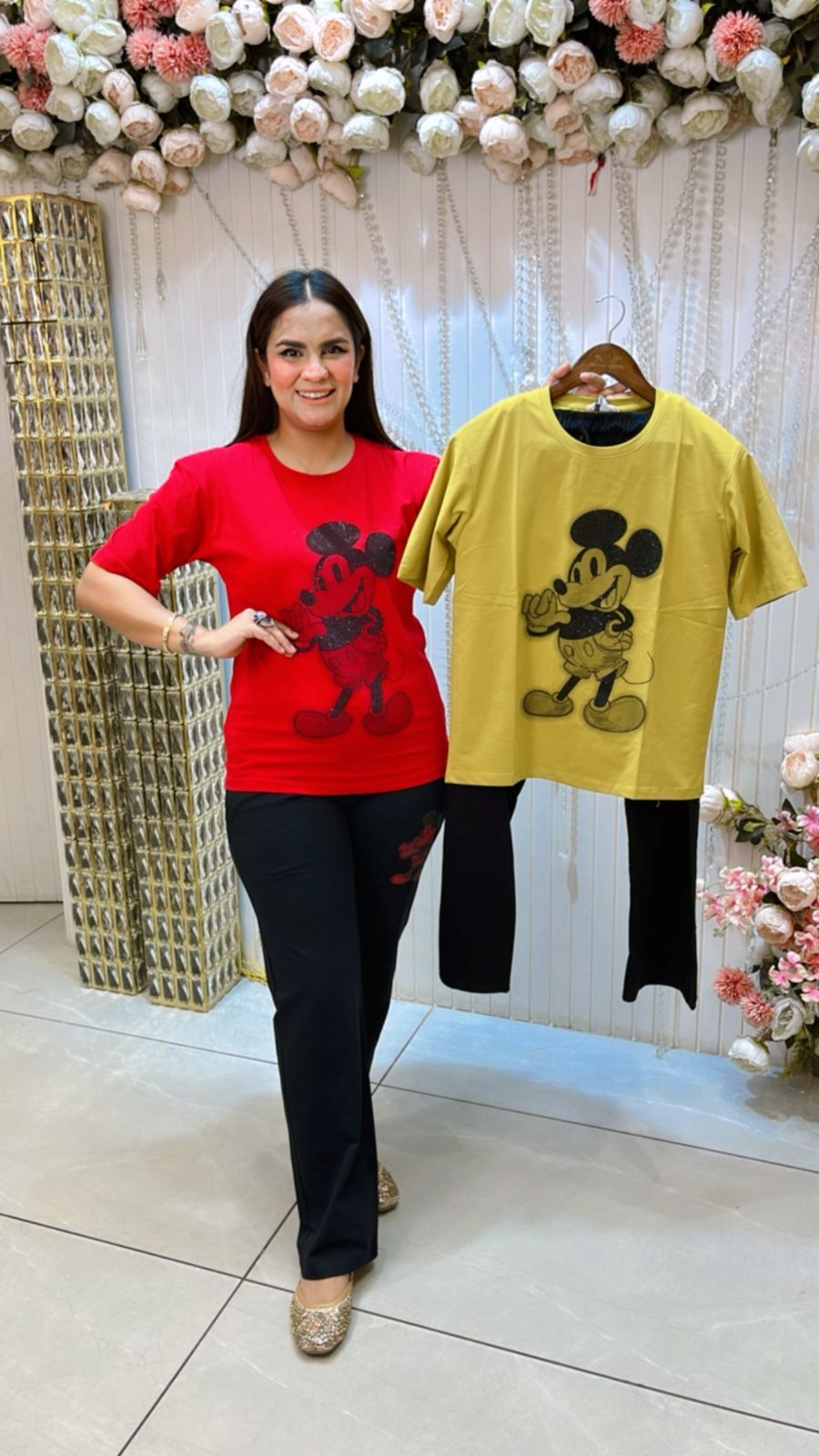 Beautiful Mickey Mouse Print Co-Ord Set PC1110