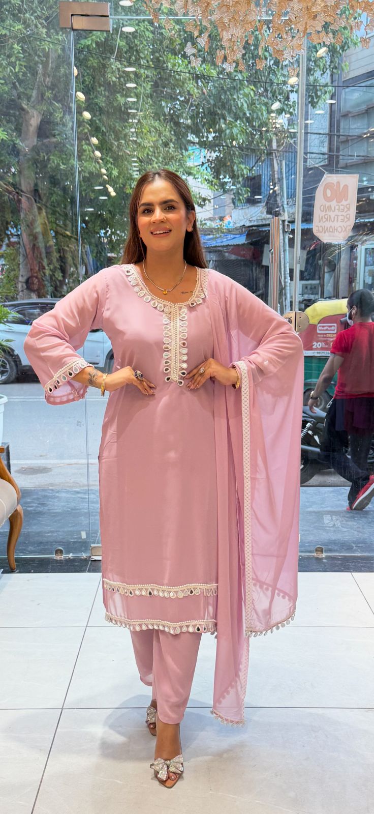 Beautiful Mirror Work Suit PC1581