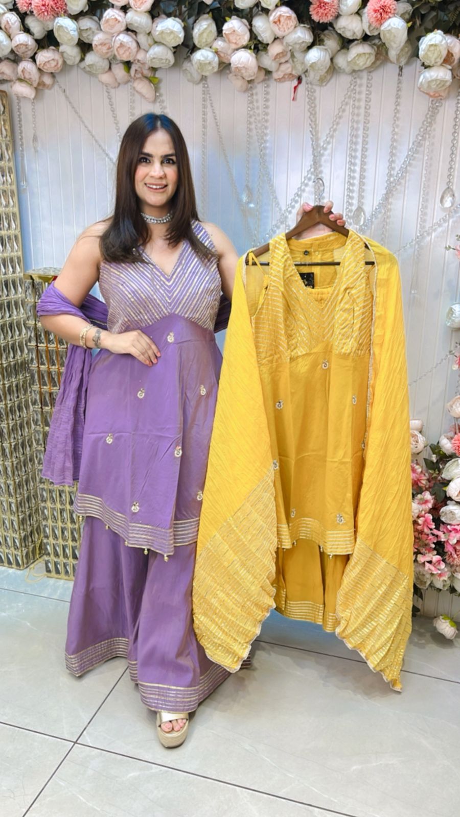 Beautiful Palazzo Suit With Stripes Design PC1256