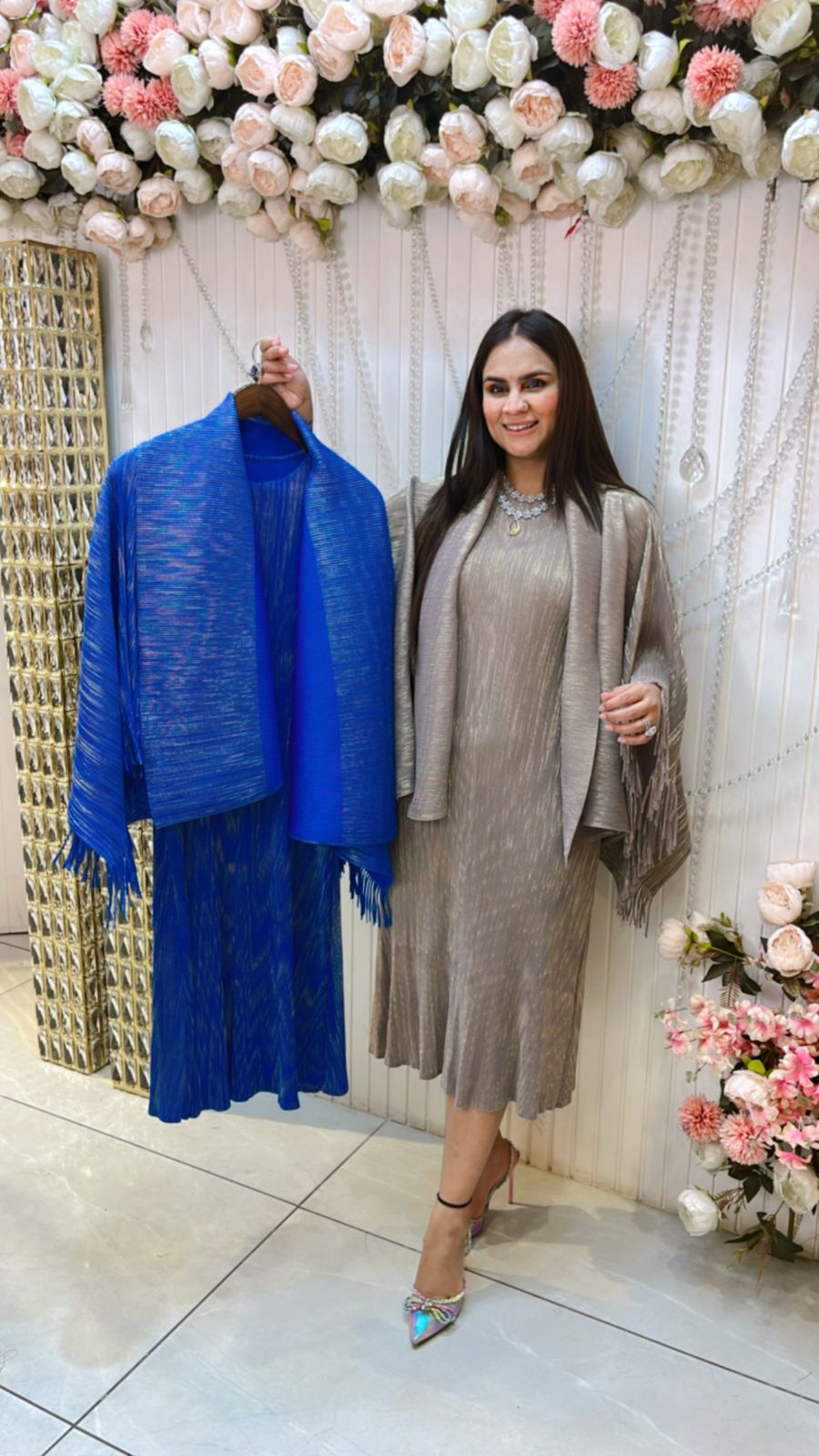 Beautiful Partywear Dress With Shrug PC698