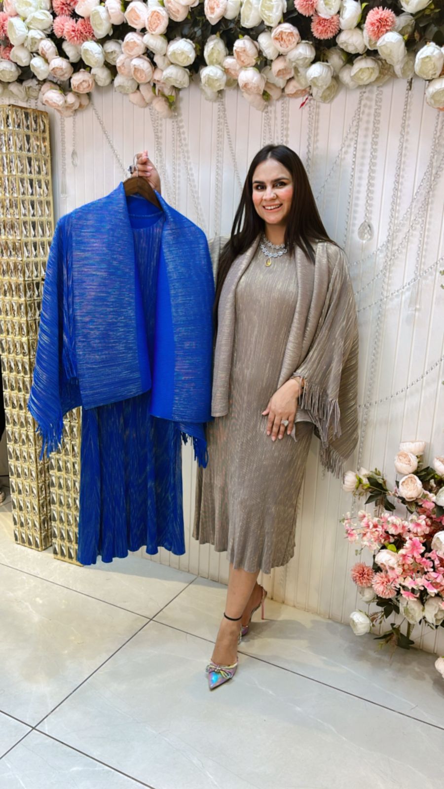 Beautiful Partywear Dress With Shrug PC698