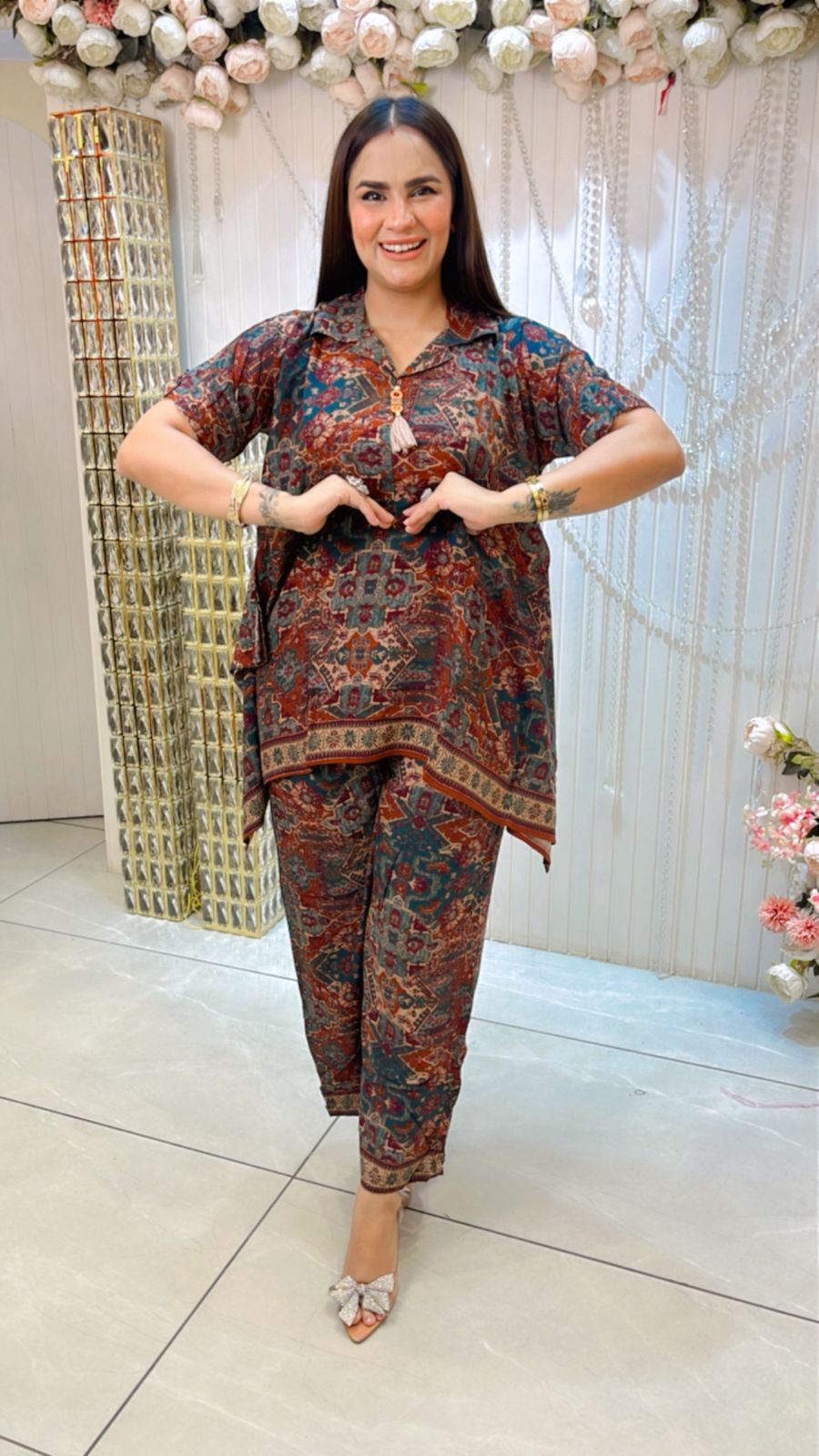 Beautiful Pattern Print Co-Ord Set PC1171