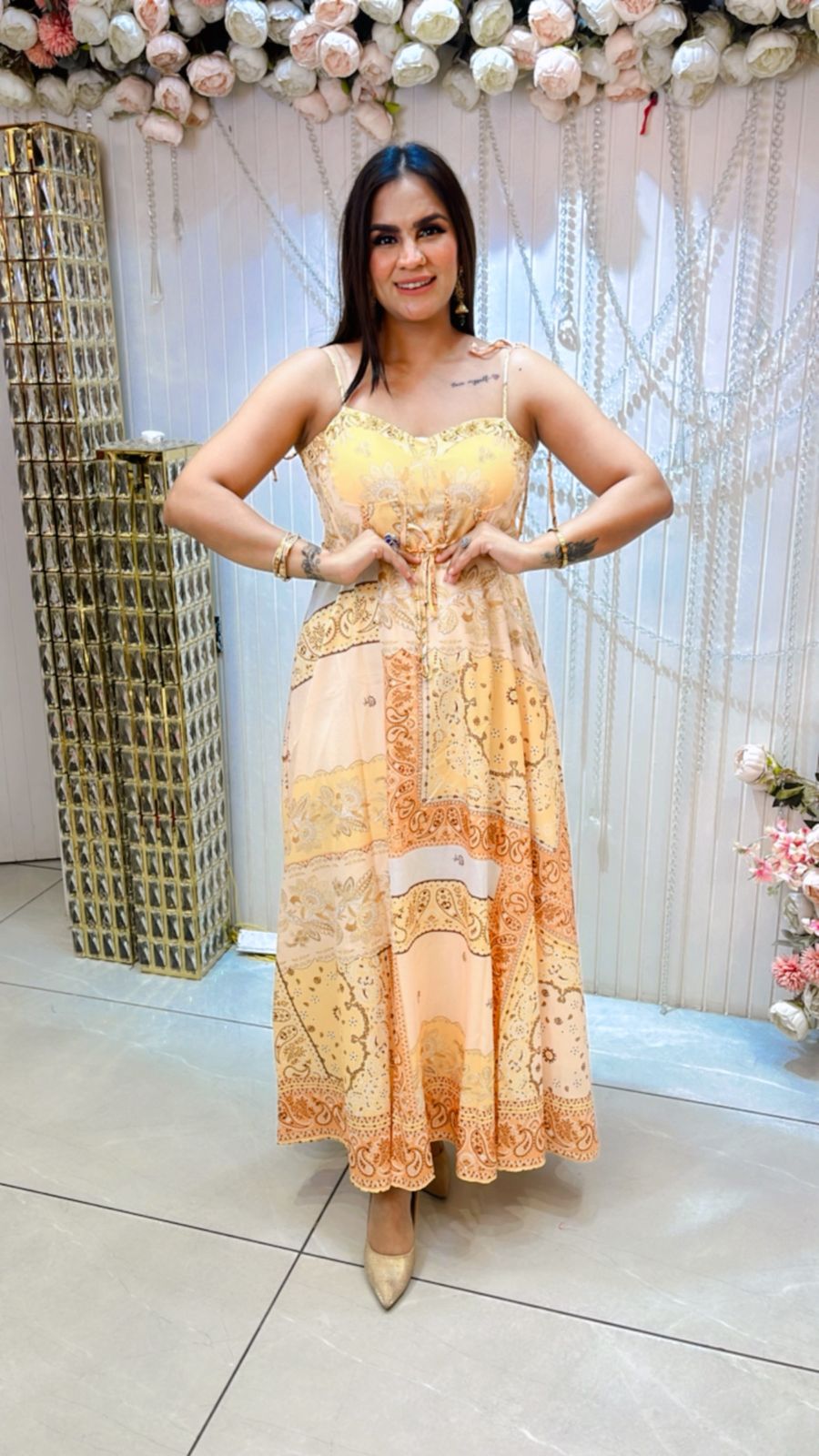 Beautiful Pattern Print Dress PC1340