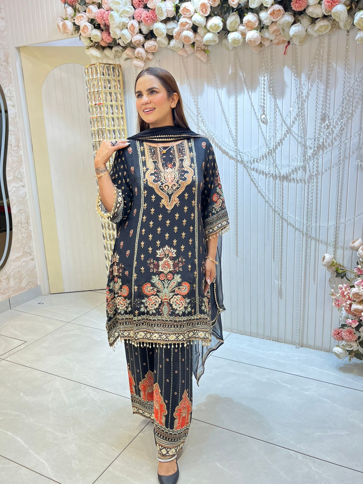 Beautiful Pattern Print Suit PC1458