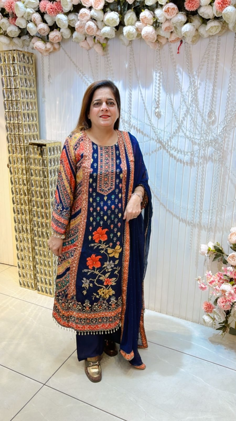 Beautiful Pattern Print Suit PC800