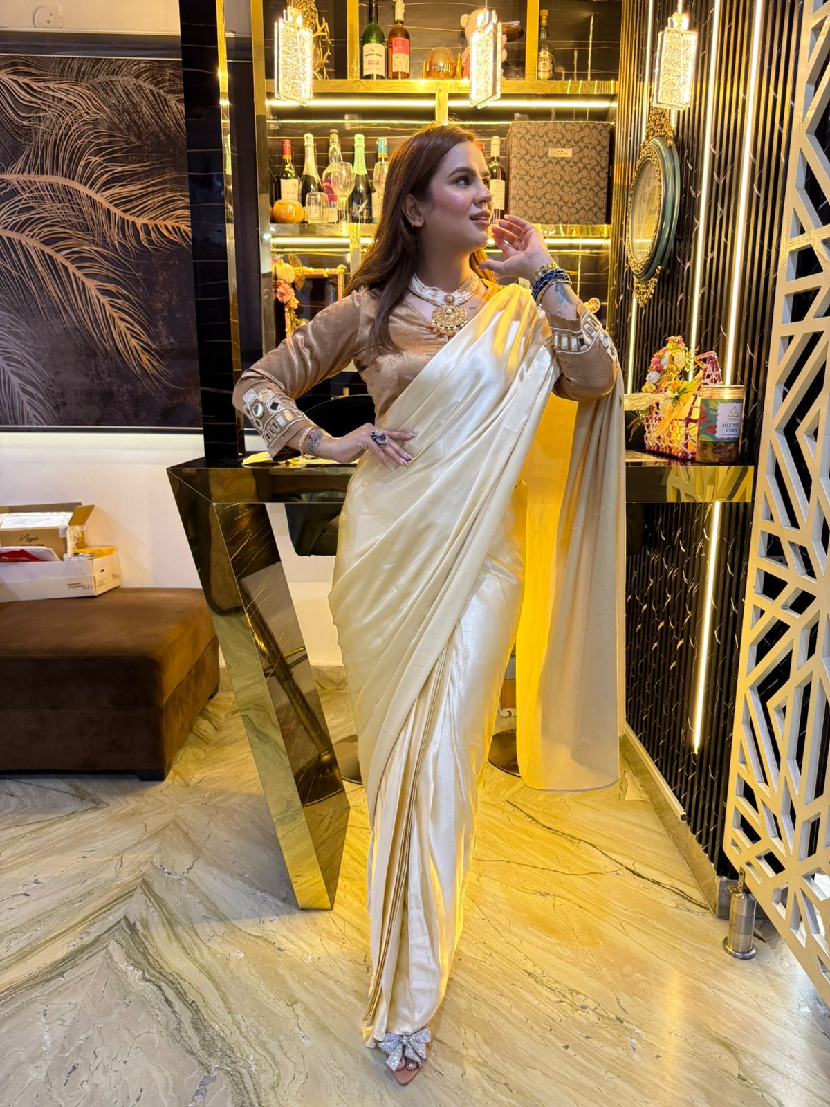 Beautiful Satin Saree PC1548