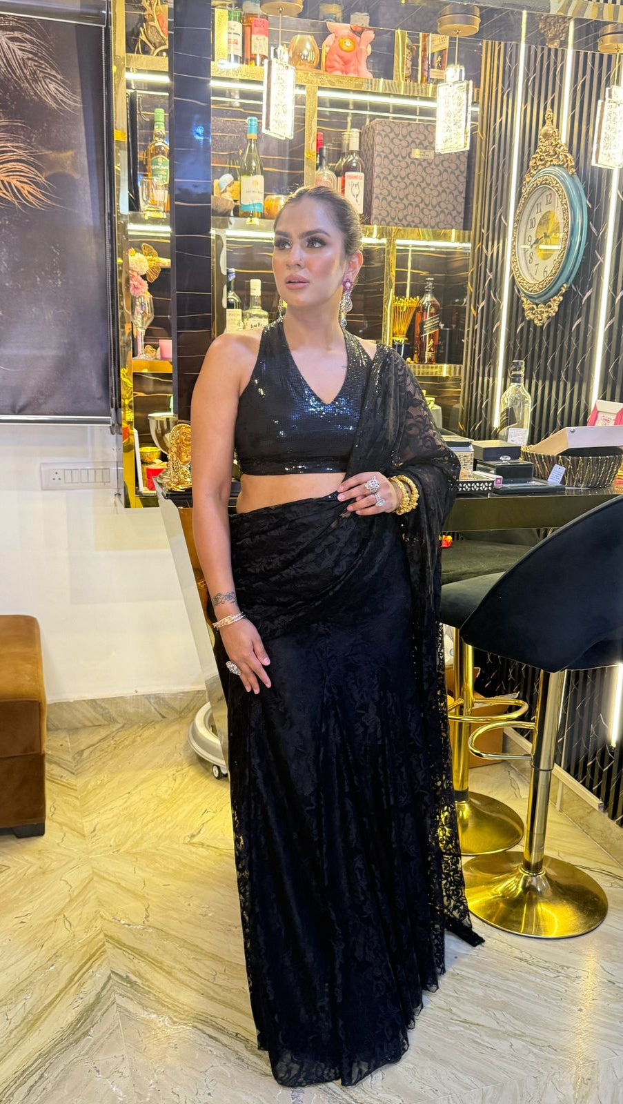 Beautiful Stitched Saree With Blouse PC791