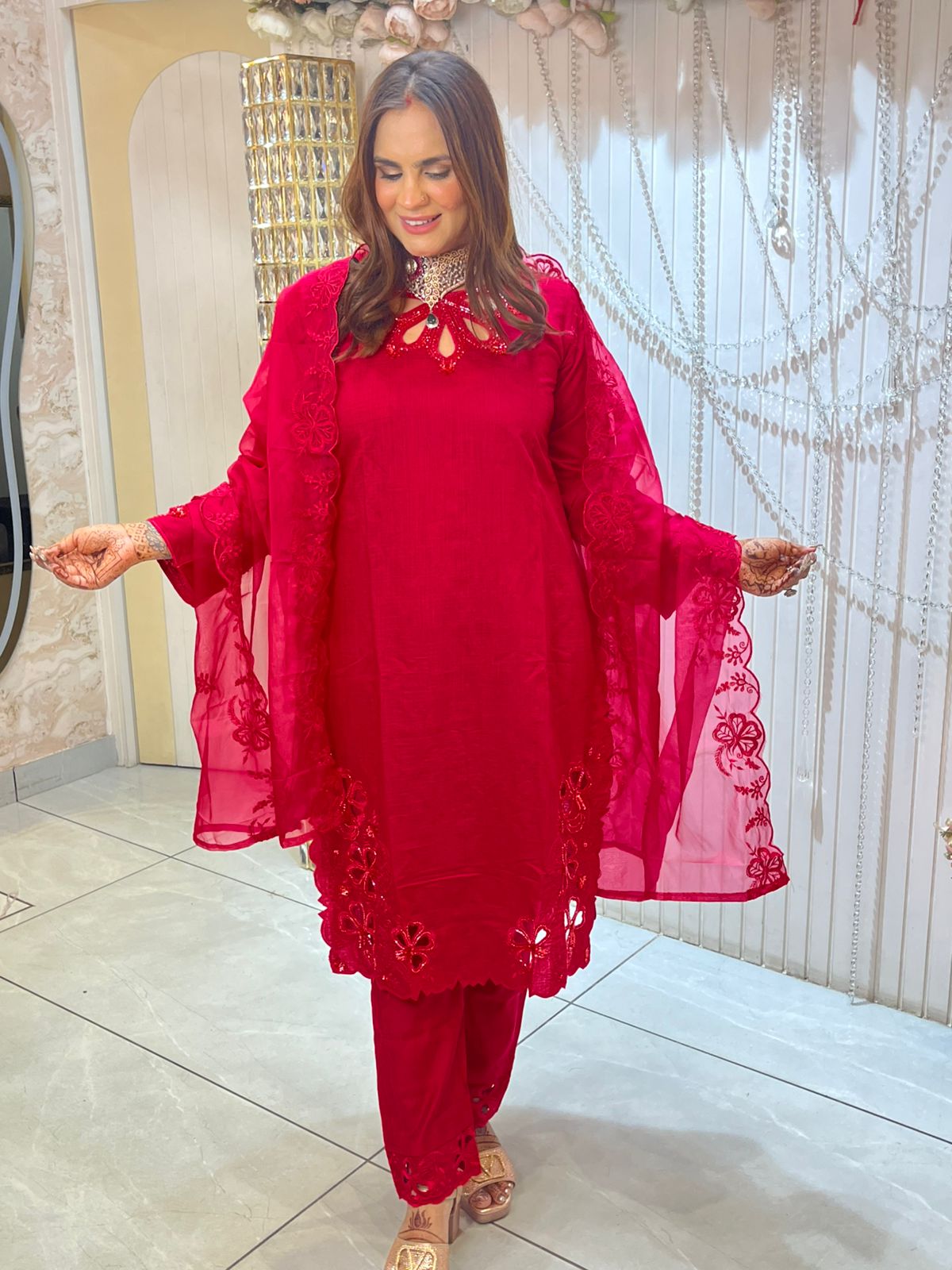 Beautiful Suit With Embroidery PC1429