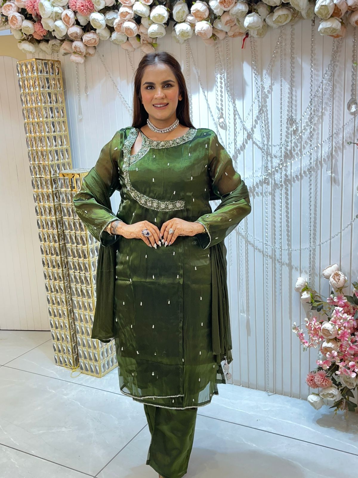 Beautiful Suit With Fancy Cut Design PC1439