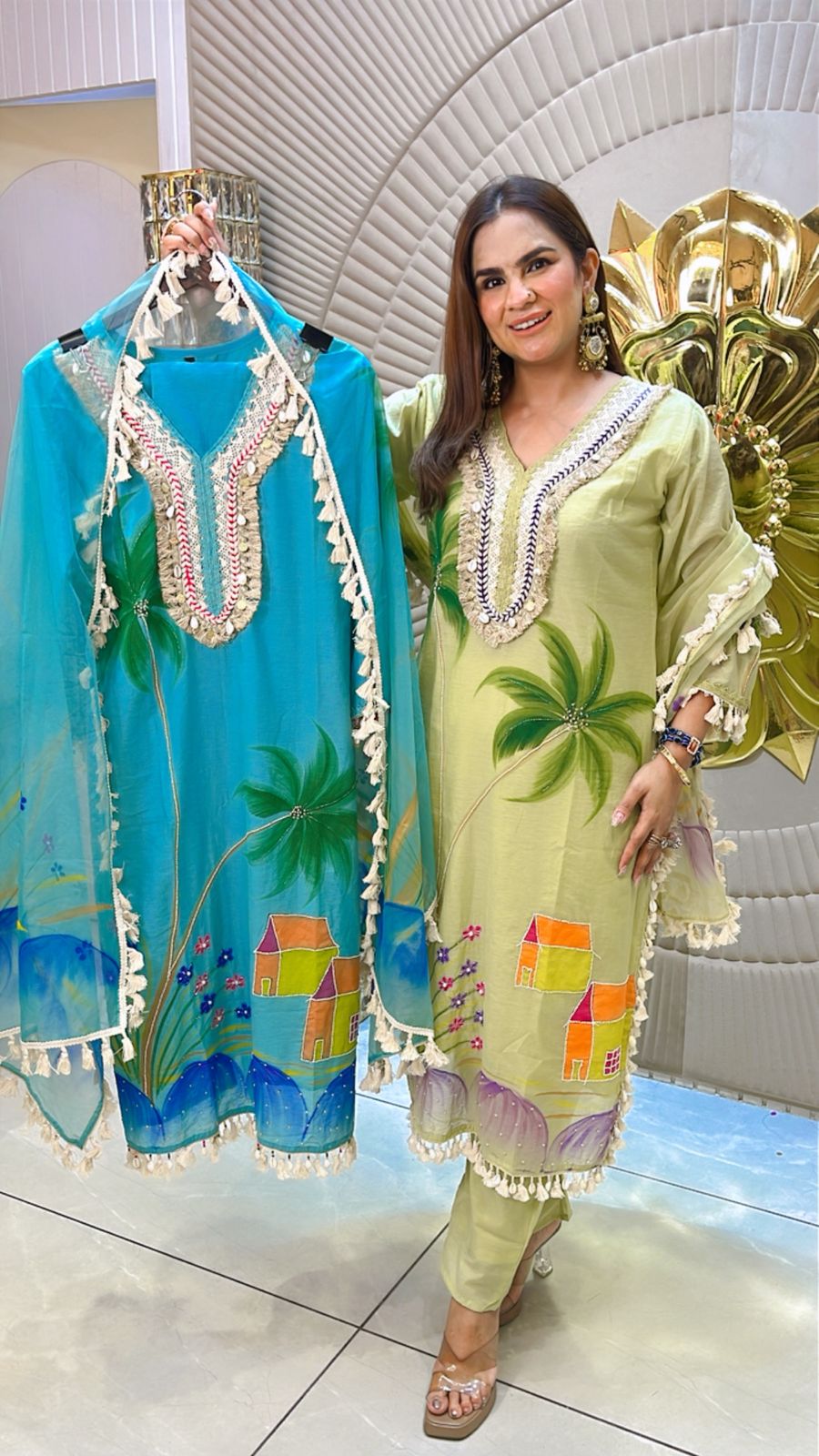 Beautiful Suit With Lace Work PC1494