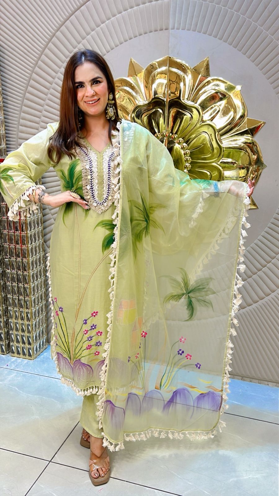 Beautiful Suit With Lace Work PC1494
