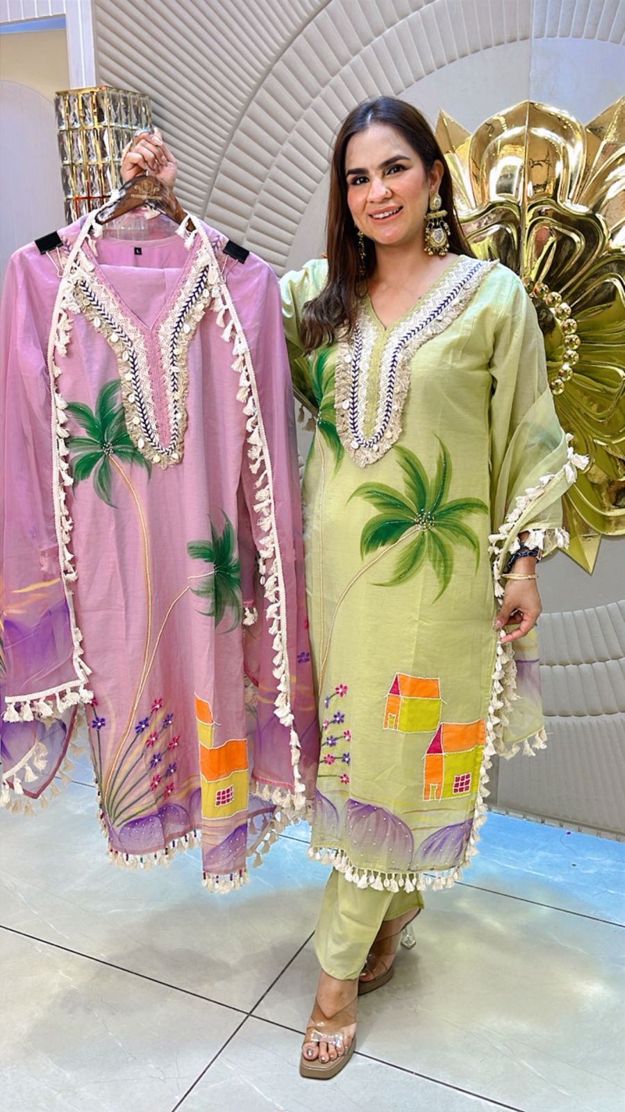 Beautiful Suit With Lace Work PC1494