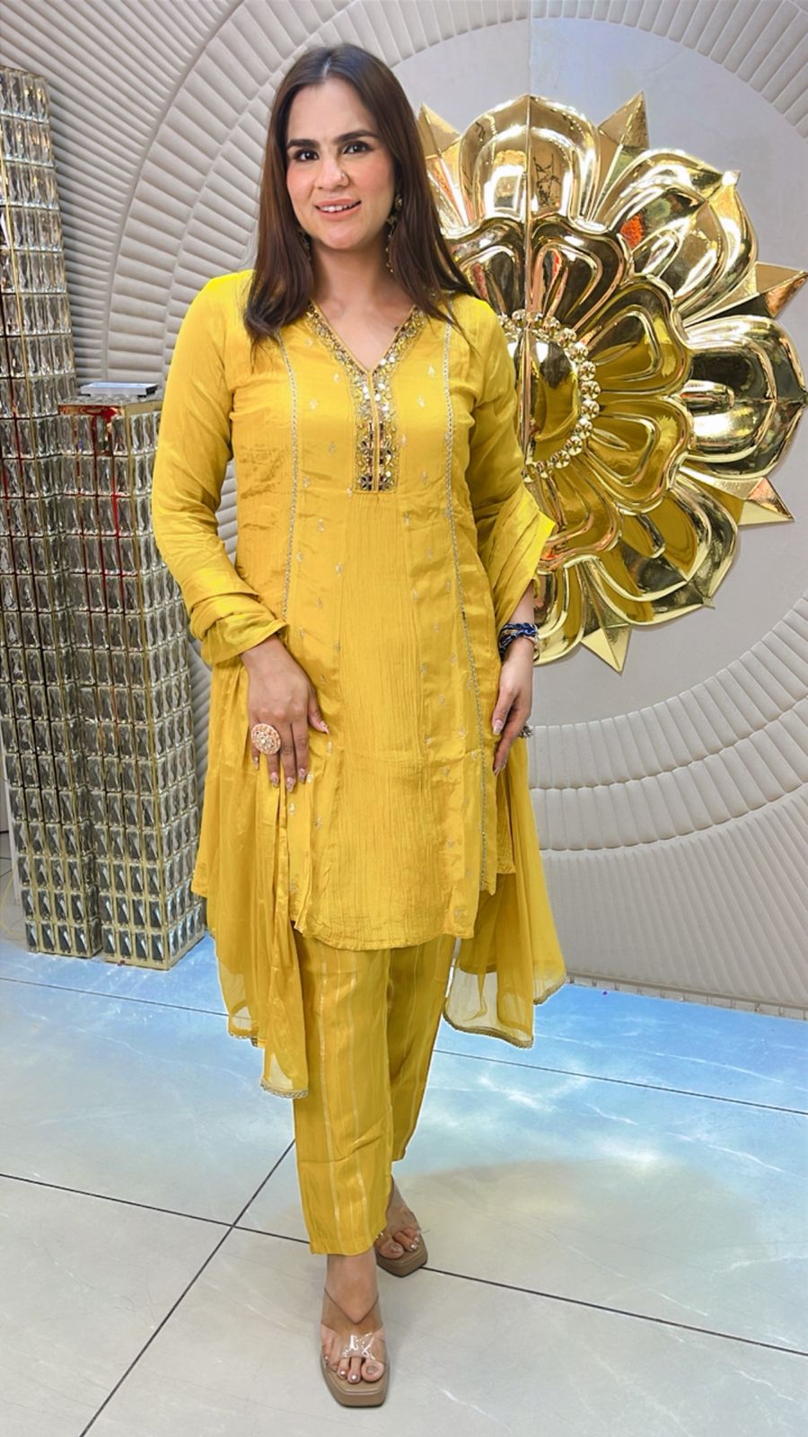 Beautiful Suit With Lace Work PC1500