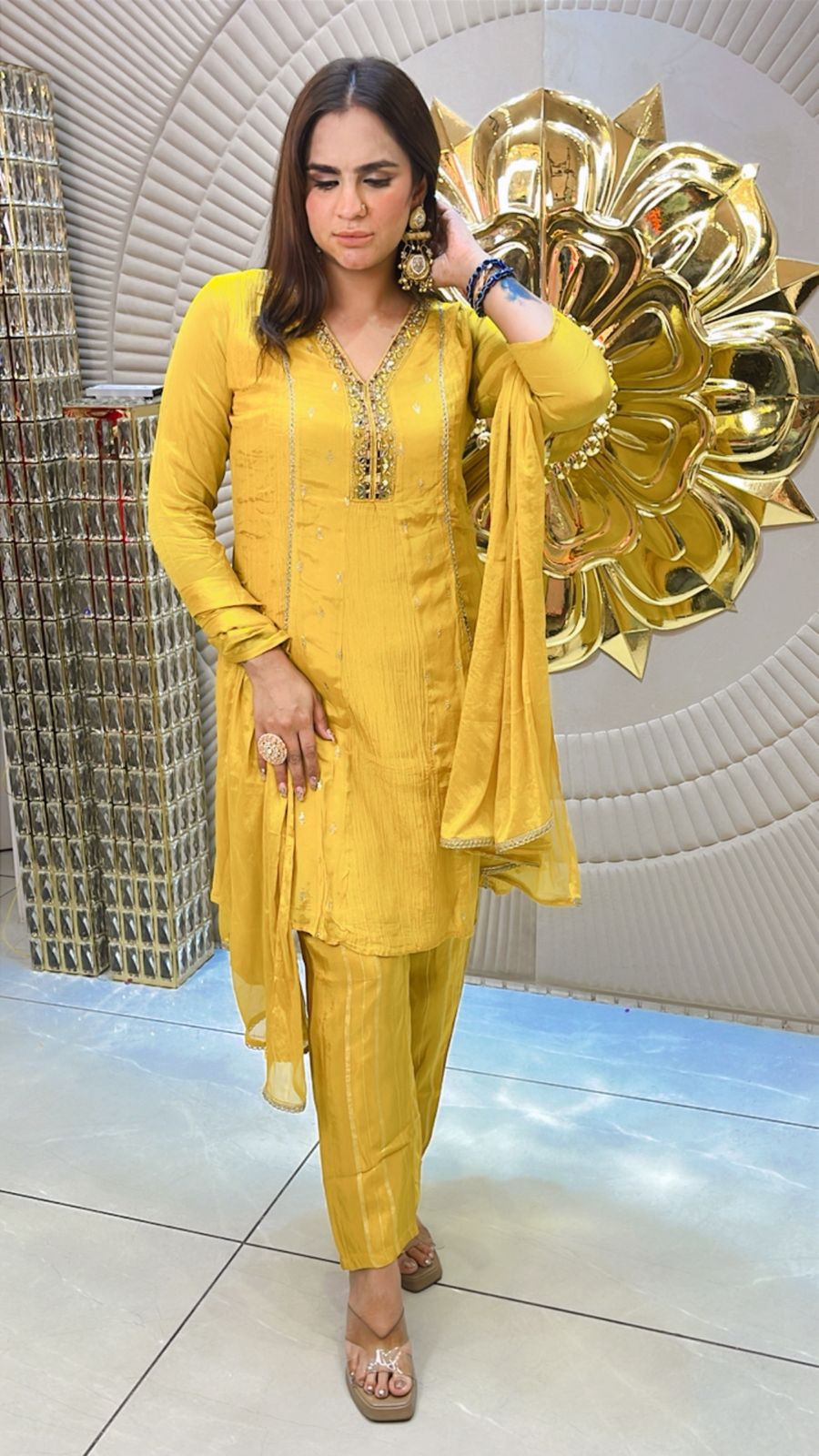 Beautiful Suit With Lace Work PC1500