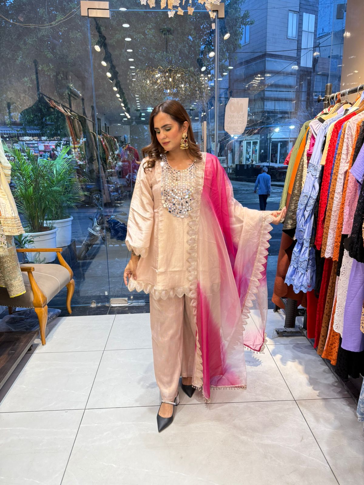 Beautiful Suit With Lace Work PC1529
