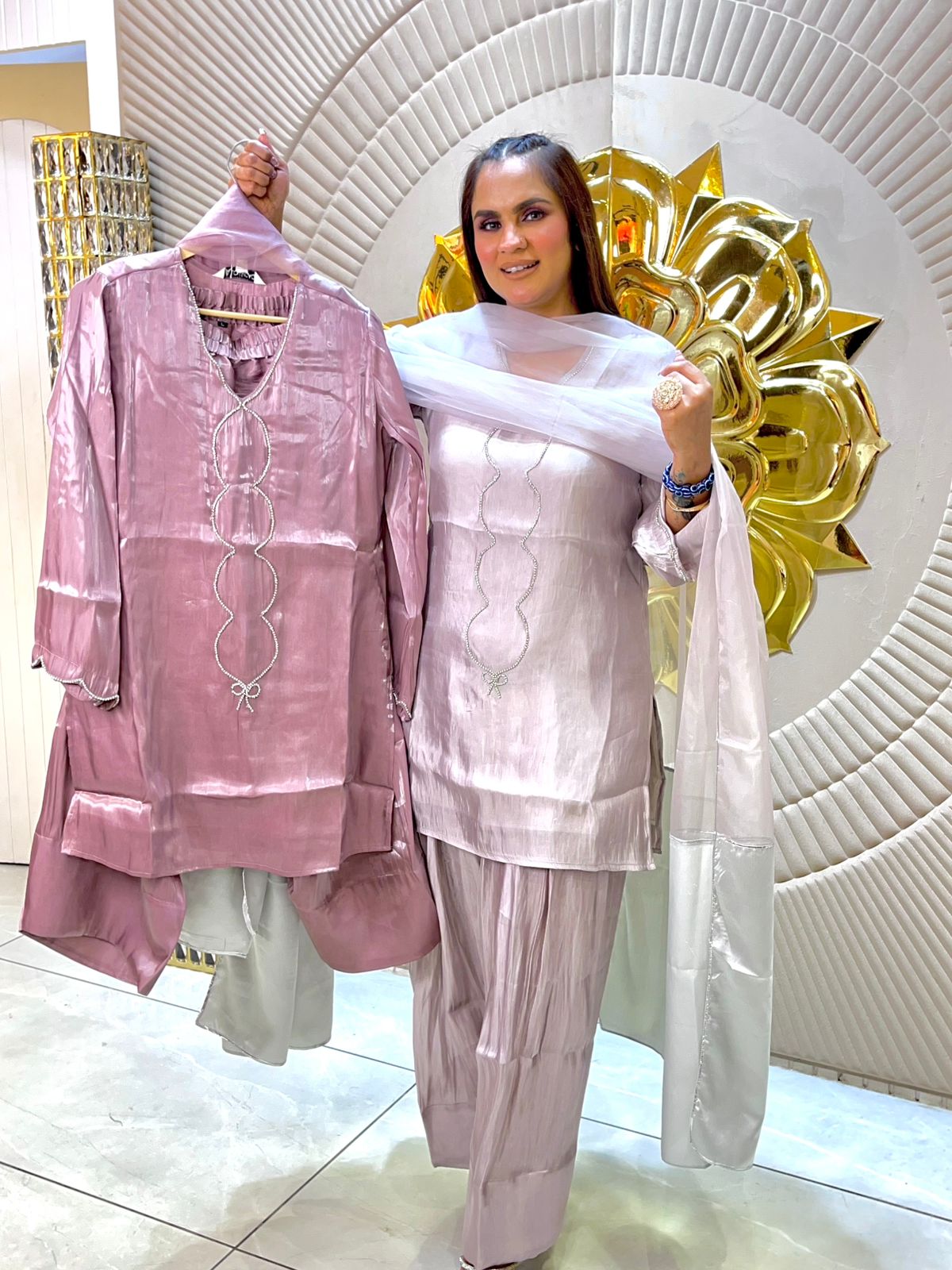 Beautiful Suit With Sequence Work PC1476