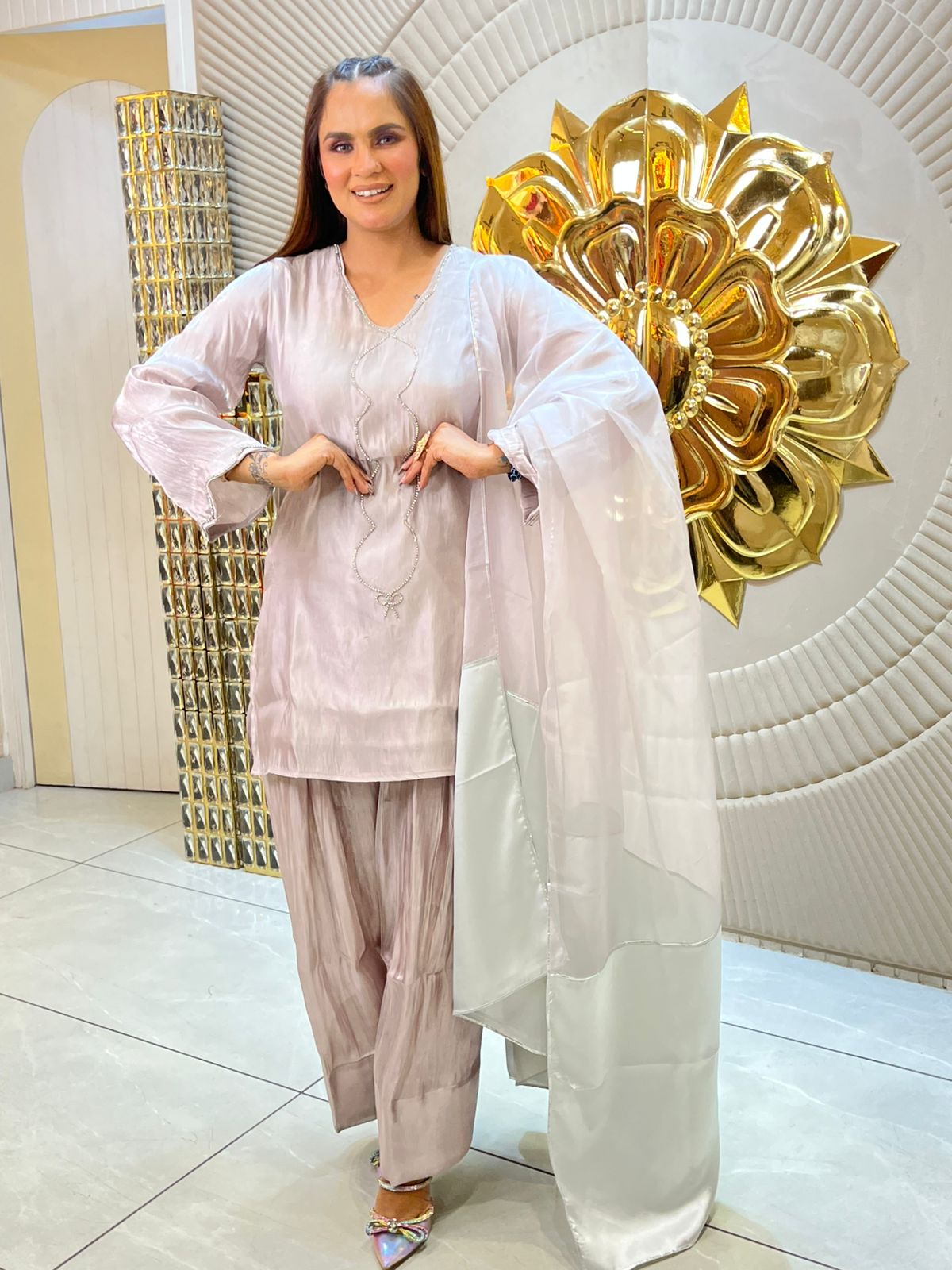 Beautiful Suit With Sequence Work PC1476