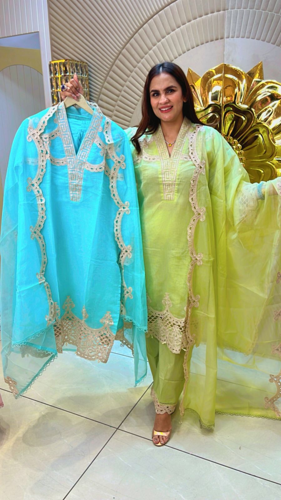 Beautiful Suit with Lace Work PC1542