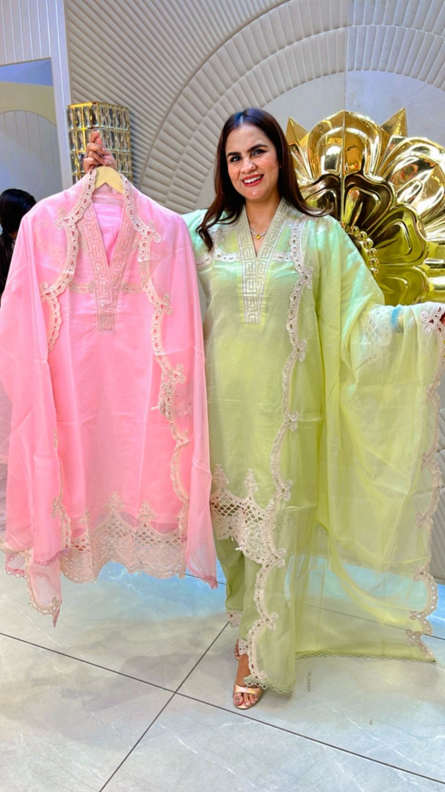Beautiful Suit with Lace Work PC1542