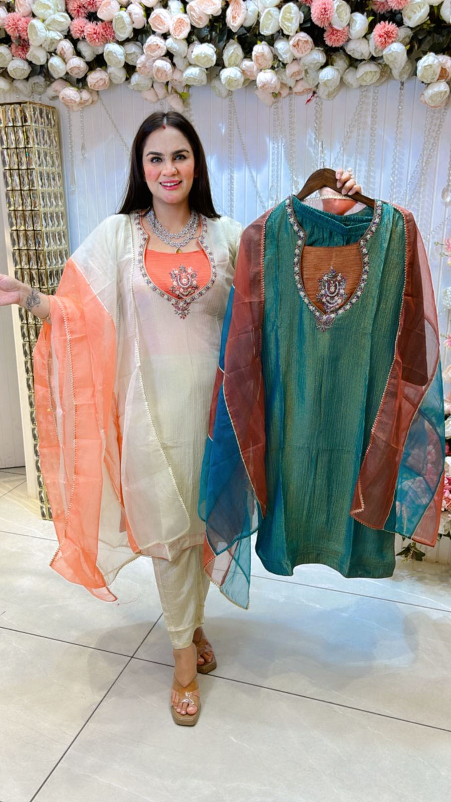 Beautiful Thread Work Suit PC709