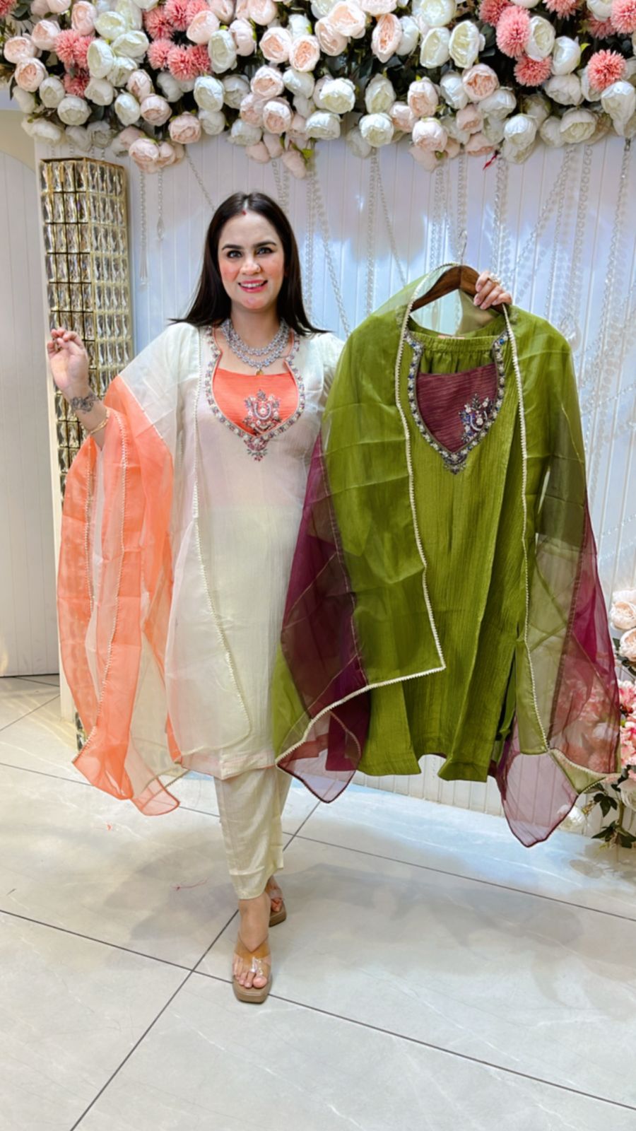 Beautiful Thread Work Suit PC709