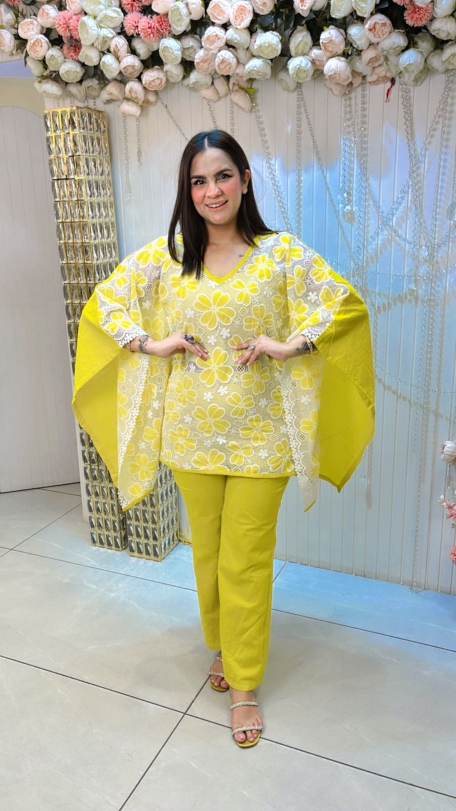 Beautiful Umbrella Sleeves Co-Ord Set PC1106