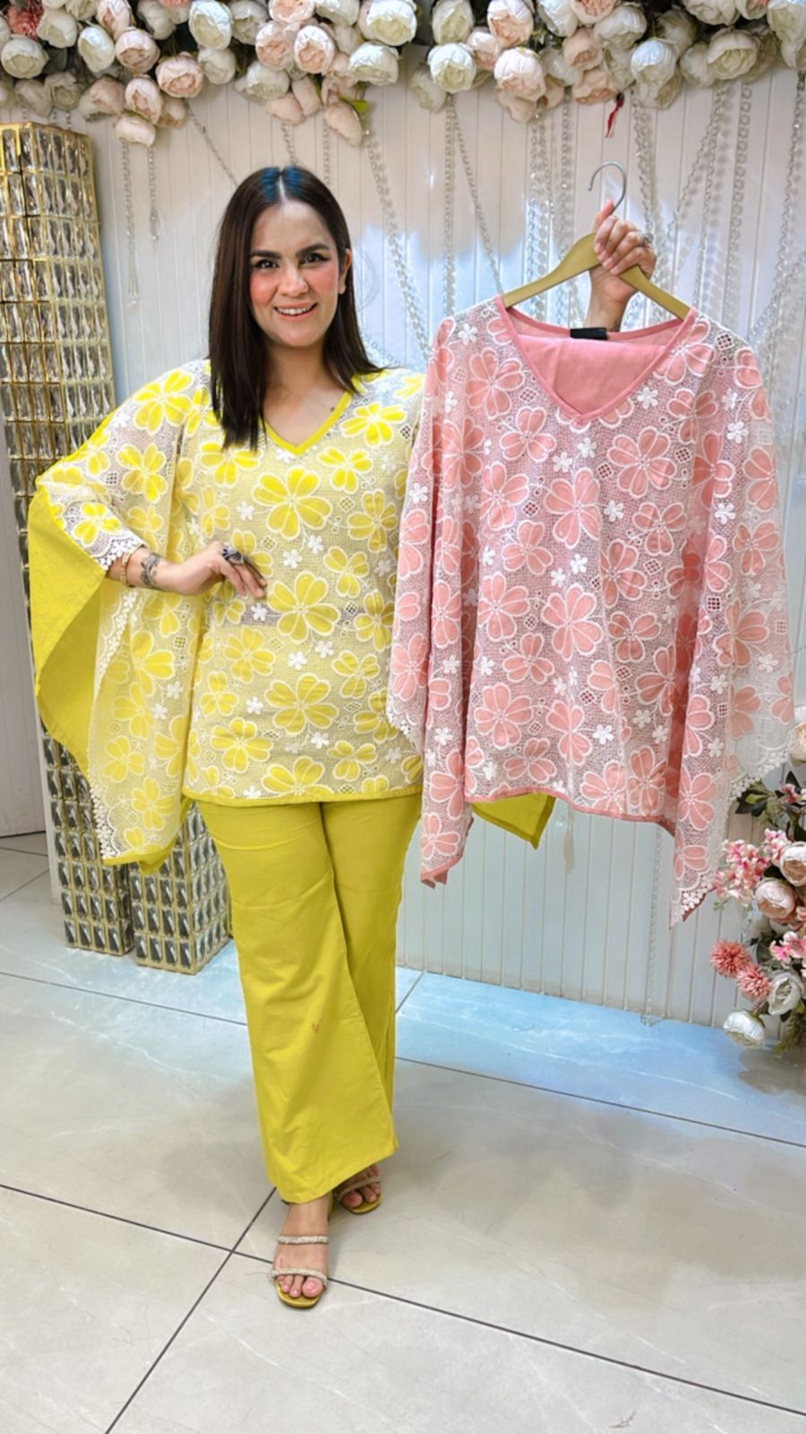 Beautiful Umbrella Sleeves Co-Ord Set PC1106