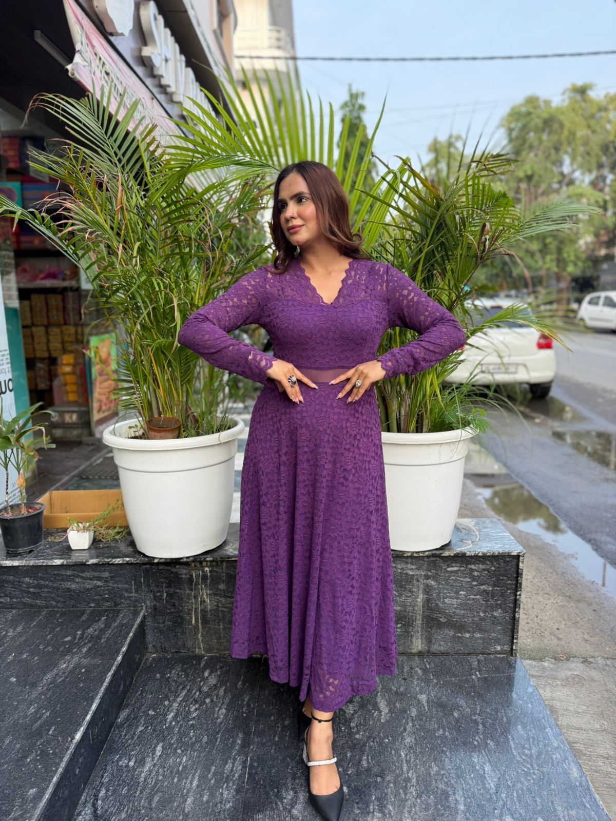 Beautiful Imported Net Dress PC1527