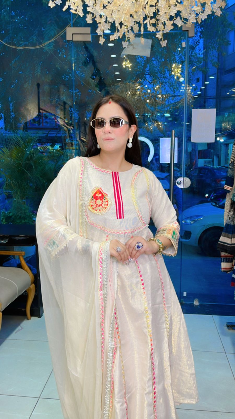 Cotton Silk Shimmer Suit With Full Lining PC678