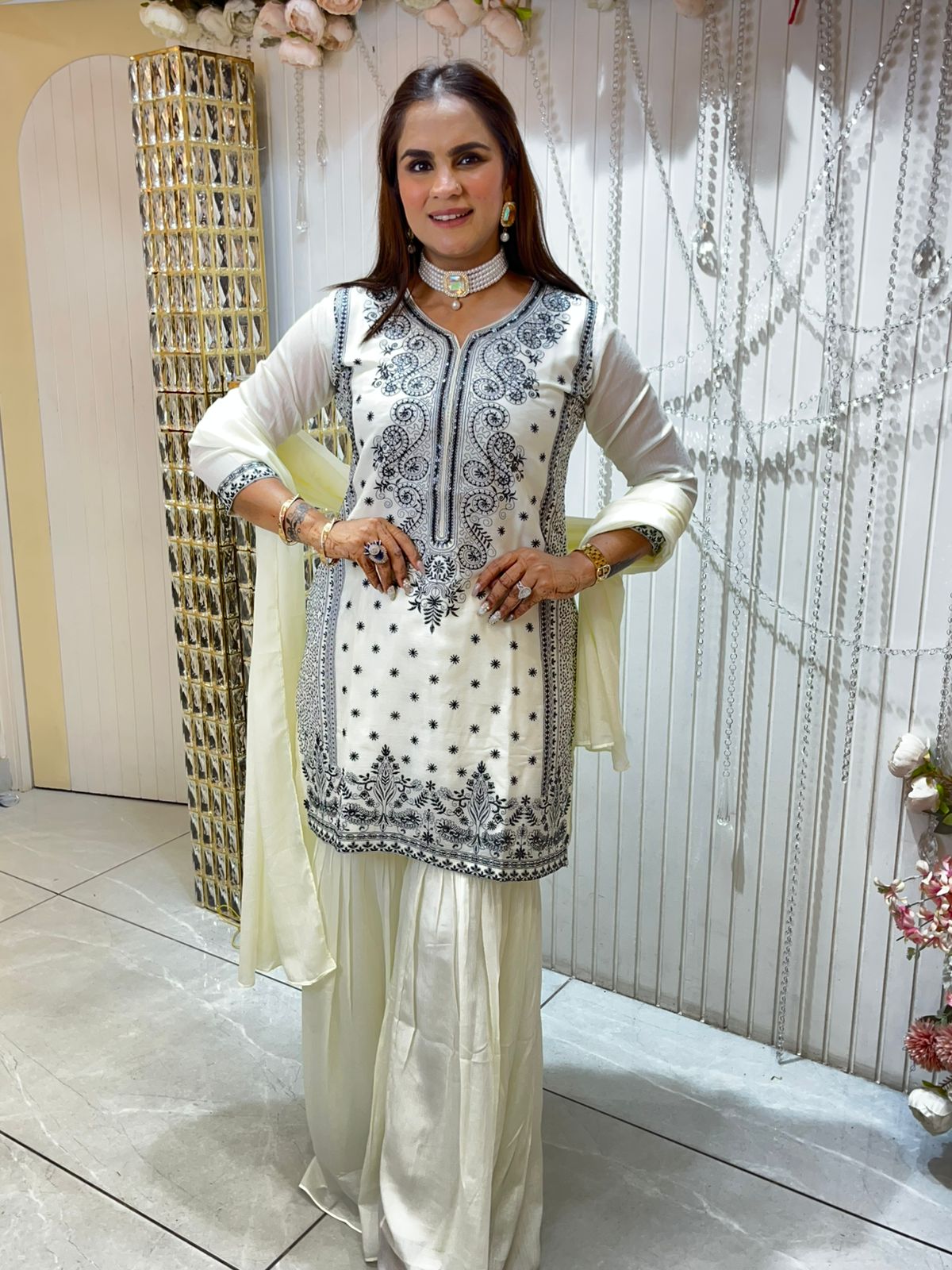 Designer Suit With Embroidery Work PC1448
