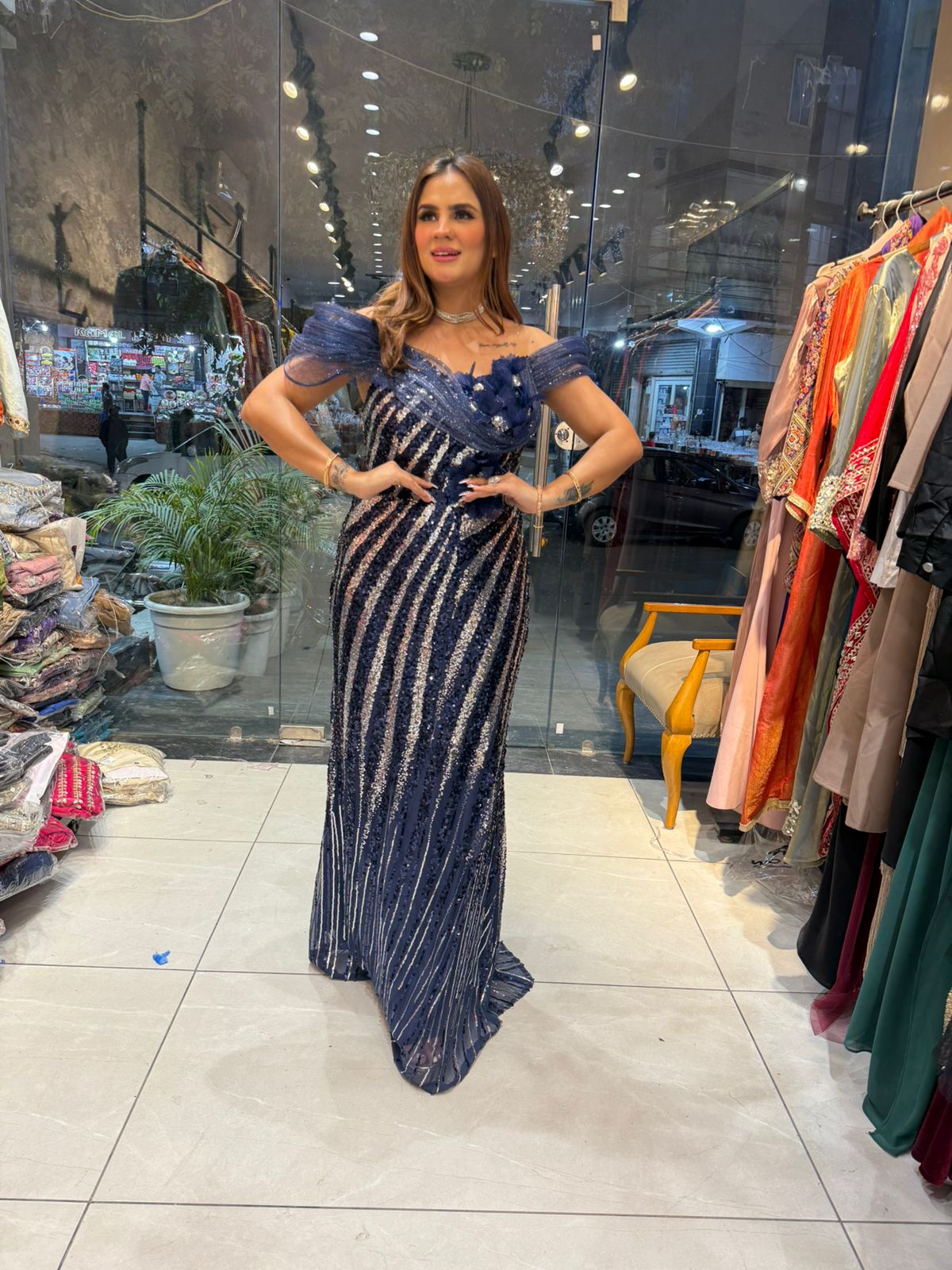 Beautiful elegant partywear dress pc 2701