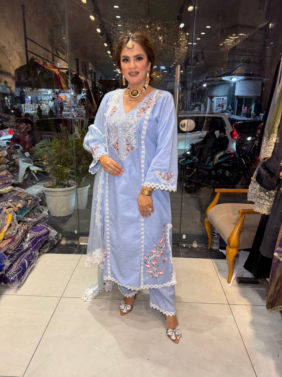 Beautiful elegent pakistani cotton suit pc2501